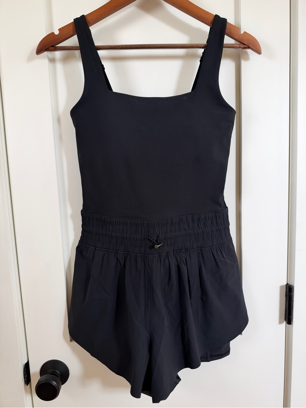Abercrombie YPB Black SculptLUX One-Piece Romper